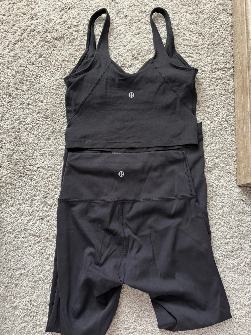 Lululemon Align Matching Set Black Tank + 25” Leggings Size 4